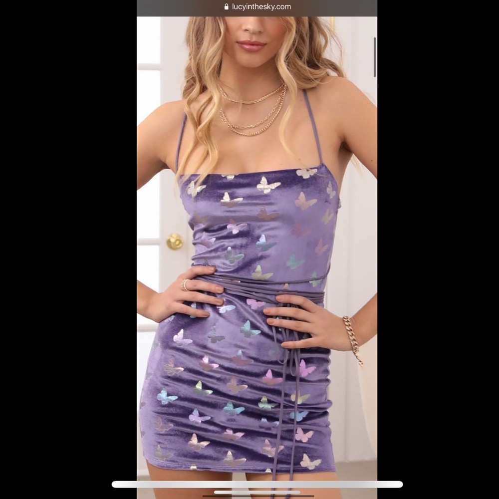 Mini Iridescent Butterfly Dress NEW WITH TAGS